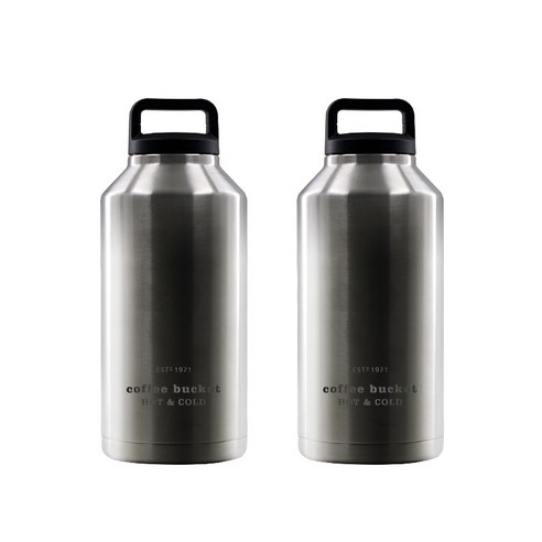 코멕스 손잡이 보온보냉병 2p, 실버, 2L