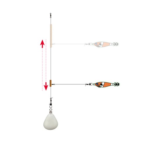 유동채비 쭈꾸미 갑오징어 심해 가지채비 단차조절 직결 가짓줄 카본3호