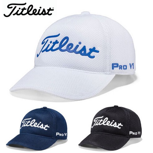 스포츠_ [타이틀리스트직수입] 메쉬 본딩 골프모자 3종택1, 블랙