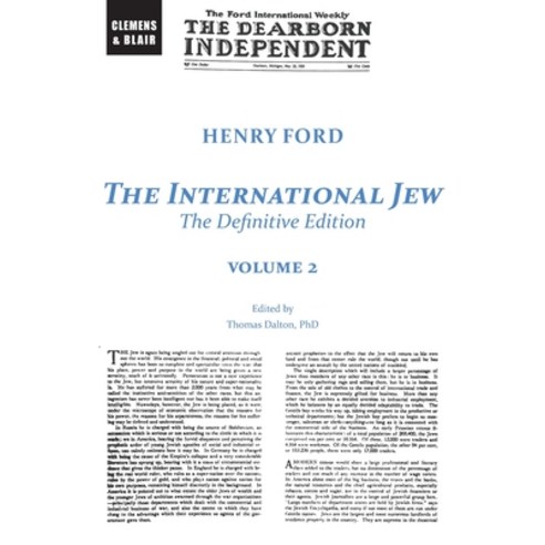 (영문도서) The International Jew: The Definitive Edition (Volume Two) Paperback, Clemens & Blair, LLC, English, 9781963143010