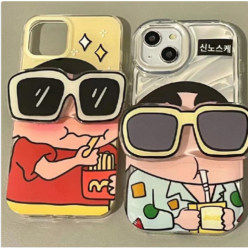 짱구 간식 폰케이스 14 13 미니 프로 12 PRO 하드 전용 캐릭터 휴대폰 스마트폰 보호 겸용