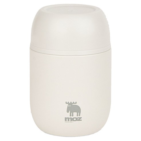 MOZ 스웨덴 316 스텐 푸드자 보온 도시락 보온 죽통 480ml, 라이트그레이, 1개