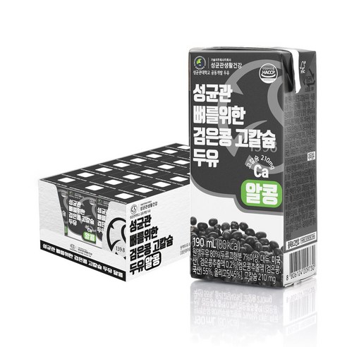 성균관 뼈를위한 검은콩 고칼슘 두유 190ml, 24개
