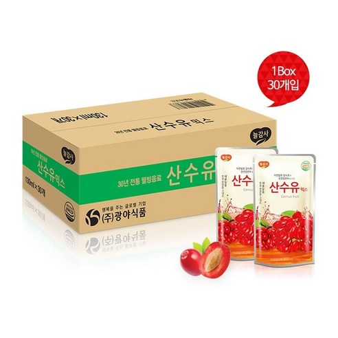 광야식품 산수유감식초 130ml 30팩, 30개, 30개