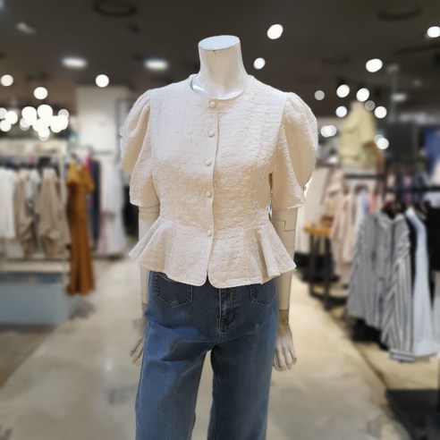 숲 로즈 퍼프소매 블라우스 OA5SST4