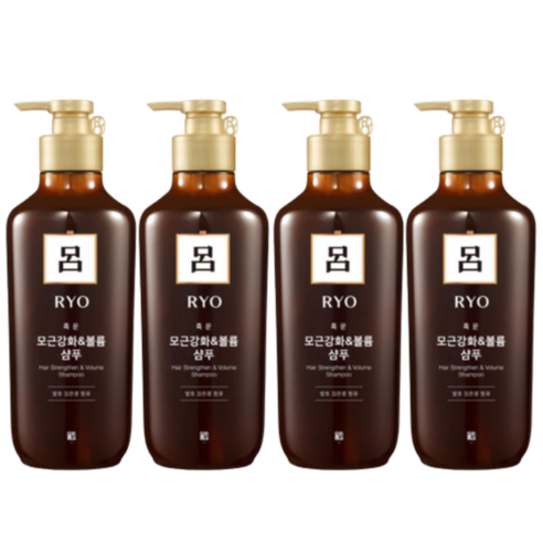 려 흑운 모근강화 볼륨케어 샴푸, 400ml, 4개