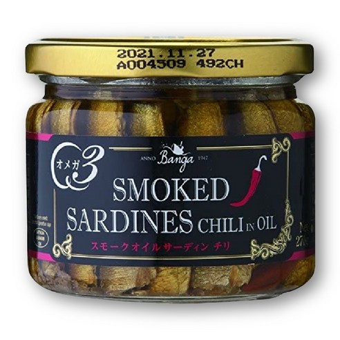 뱅가 스모크 칠리 오일 조미 정어리 통조림 270g 1개 정어리캔
