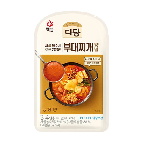 CJ 다담 부대찌개양념, 140g, 4개