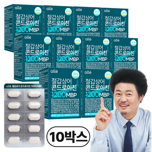 철갑상어 연골 콘드로이친 1200 MBP 식약청 HACCP 알레, 10개, 60정