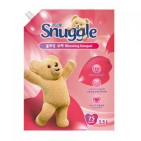 스너글 초고농축 섬유유연제 블루밍 부케 리필, 1.5L, 4개