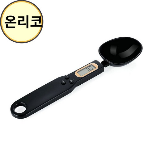 온리코 동물사료 저울수저1+1, 1개, 블랙