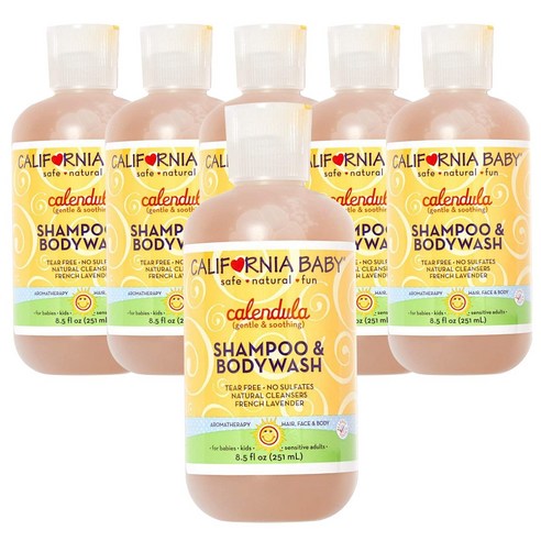 캘리포니아베이비 샴푸 앤 바디워시 올인원클렌저 카렌듈라, 251ml, 6개