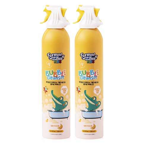 포멀비 유아 버블클렌저 버블건 포도+바나나 200mlx2개, 1세트, 바나나