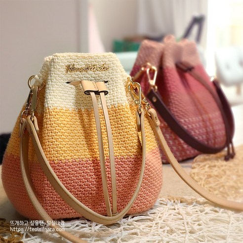 털실나라 DIY 미니 복조리 만들기 세트: 손끝에서 피어나는 예술, 뜨개질 코바늘 가방의 매력 속으로 코바늘가방패키지