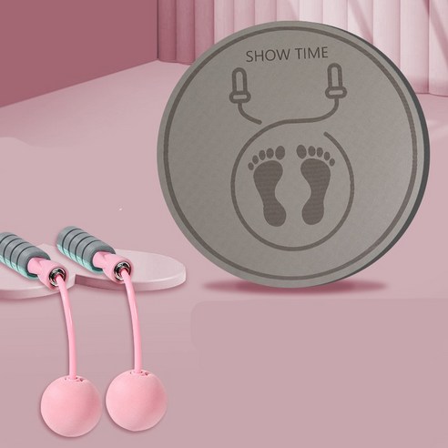 실내 점프 로프 매트 충격 흡수 방음 가정 두꺼운 피트니스 특수 미끄럼 방지 스포츠 음소거 전문 요가 매트, 성공 재【직경60cm】 무선 점프 로프