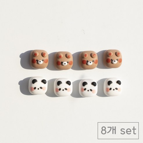 84x84 인테리어 냉장고 자석 마그넷, 곰돌이판다8p