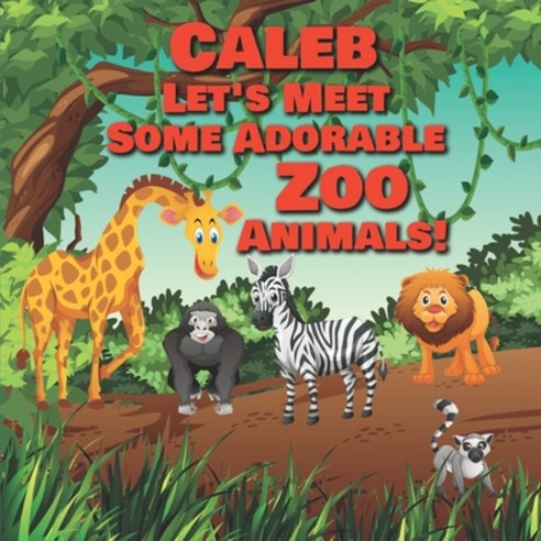 Caleb Let''s Meet Some Adorable Zoo Animals!: Personalized Baby Books with Your Child''s Name in the S... Paperback, Independently Published