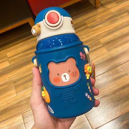 ZZJJC 아이디어 보온병 아이디어 텀블러 아웃도어 보온병, 450ml, 성해람