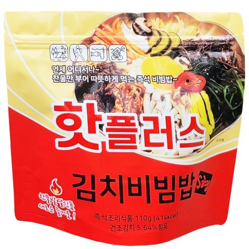 핫플러스 전투식량 발열도시락 김치 비빔밥, 6개, 110g