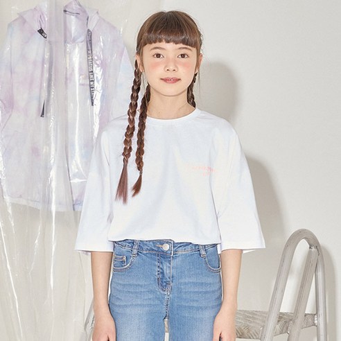 더데이걸 TGRA22408 형광 실사 박시 티셔츠 @@동수원점@@ 핫한60%세일 박시반팔티주니어반팔 여아반팔