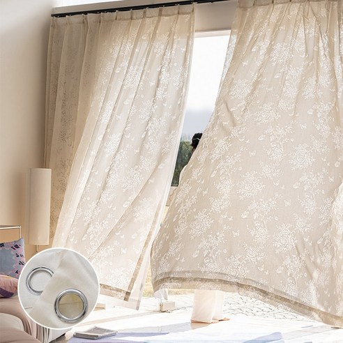 홈키안 프리미엄 프렌치 엘레강스 차광 나비 쉬폰커튼: 당신의 공간에 스며드는 우아한 향기 수입커튼