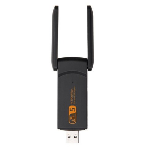 PC/데스크탑/노트북용 USB WiFi 어댑터 USB 네트워크 어댑터 WiFi 동글, 1900mbps, 블랙, ABS