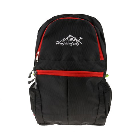 20L 방수 Packable 하이킹 캠핑 배낭 야외 여행 스포츠 가방 남여 공용, 308x218x420mm, 210D 방수 나일론, 블랙
