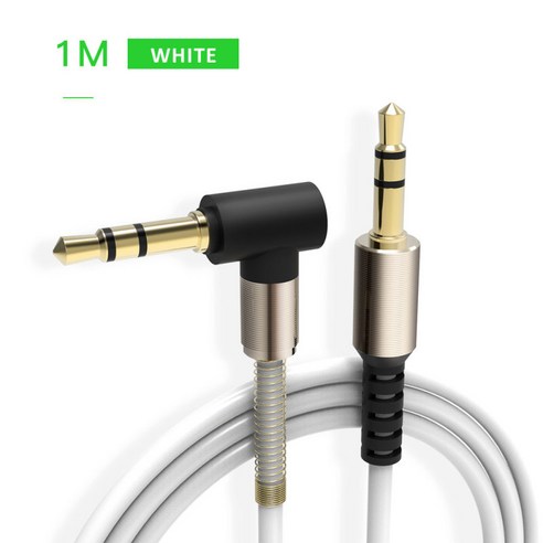 3.5mm AUX AUXILIARY CORD Male To Male Stereo Audio Cable For PC MP3, 화이트, {"사이즈":"설명"}, {"수건소재":"설명"}