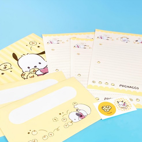 PINKMANGO 산리오 편지지 세트, 포차코, 1세트