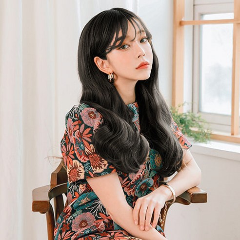 가발매니아 플레인펌 5피스 45cm 인모믹스피스 (형상기억인모) 붙임머리 헤어피스, 내츄럴블랙
