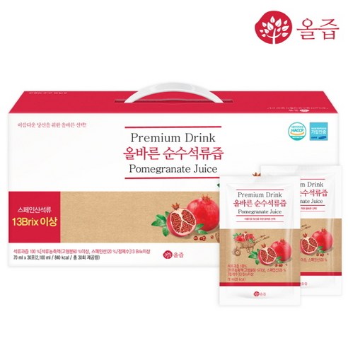 올즙 올바른 순수석류즙 실속포장 100p, 7L, 1개