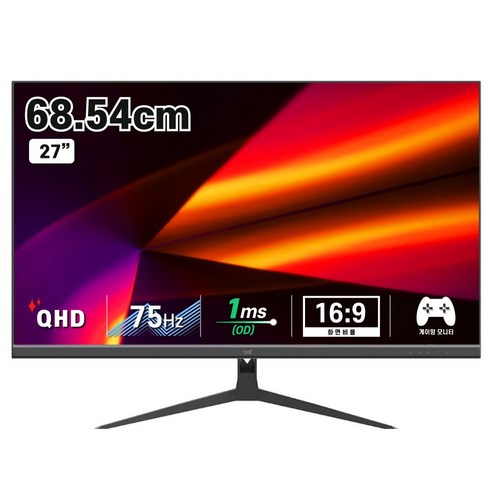 디엑스 68cm QHD 75Hz 게이밍 컴퓨터 모니터 DX270QHD75, DX270QHD75(무결점)