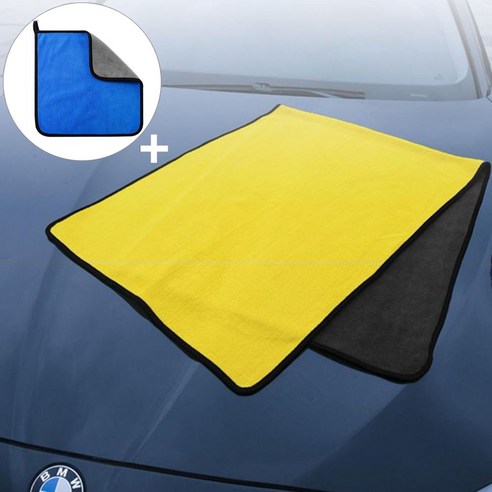 자동차 세차를 위한 특대형과 핸디형 조합 세차타올 세트