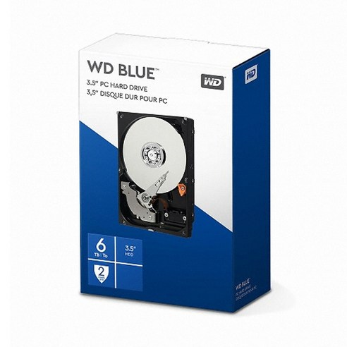 WD 정품 BLUE 6TB SATA3 3.5인치 HDD 5400rpm 데스크탑용 하드 WD60EZAZ 당일발송