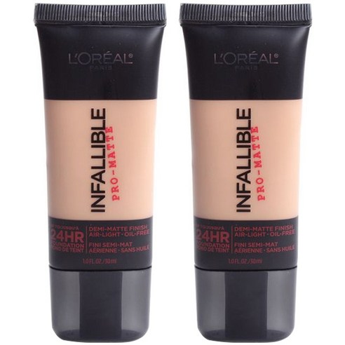 로레알파리 인팰러블 프로-매트 업 투 24HR 파운데이션 30ml, Sun Beige, 2개