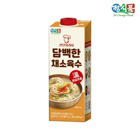 [정식품] 간단요리사 담백한 채소육수 950mlx6팩, 950ml, 6개 
장/소스/드레싱/식초