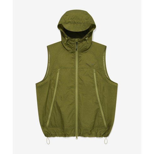 피지컬 EDUCATION DEPARTMENT WIND 후드IE 지프-UP VEST KHAKI