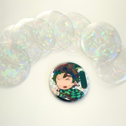 반짝이는 추억을 담아, 포디움 홀로그램 PVC 캔뱃지 커버 30세트 리뷰 캔뱃지커버