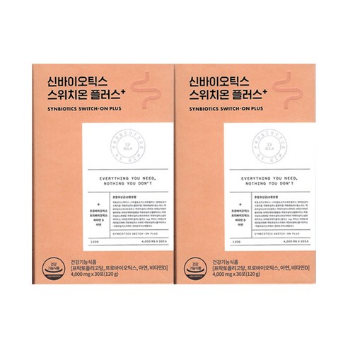신바이오틱스 스위치온 플러스 4g x 30포 2개, 120g