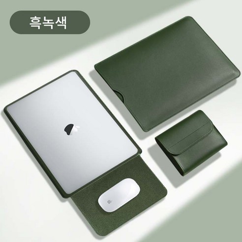 FONOW 노트북 파우치 케이스 융쿠션 스크래치방지 14인치 16인치 노트북가방 케이스 커버슬리브, 검푸른, 1개