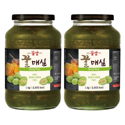 꽃샘 꿀 매실차 1kg x 2개