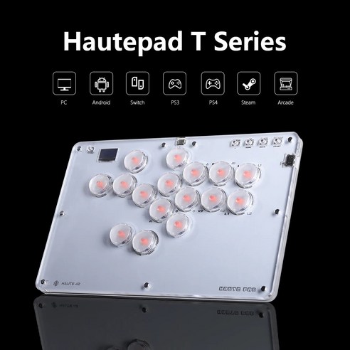 HAUTE42 레트로게임 가정용 아케이드 조이스틱 히트박스 PC P 미니 히트 박스와 함께하는 격투게임! Hautepad T13, 1개