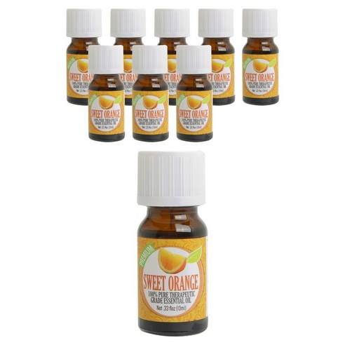힐링솔루션 테라퓨틱 그레이드 에센셜 오일, 10ml, Sweet Orange, 9개