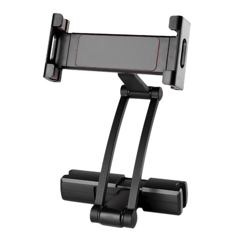 Retemporel 자동차 휴대 전화 홀더 iPhone iPad B 용 360도 회전 미끄럼 방지 및 충격 알루미늄 합금 클립 온 마운트, 검은 색