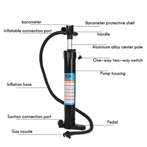 카약액세서리서핑 보드 펌프 듀얼 액션 핸드 ISUP 팽창식 패들 카약 보트 액세서리, 한개옵션0