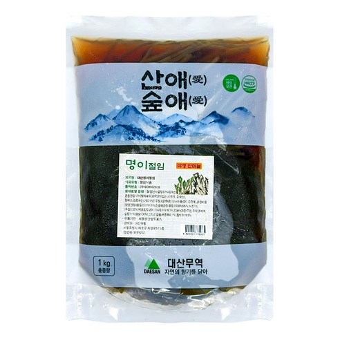 대산푸드 가정용 명이 나물 장아찌 산마늘 절임, 2개, 350g