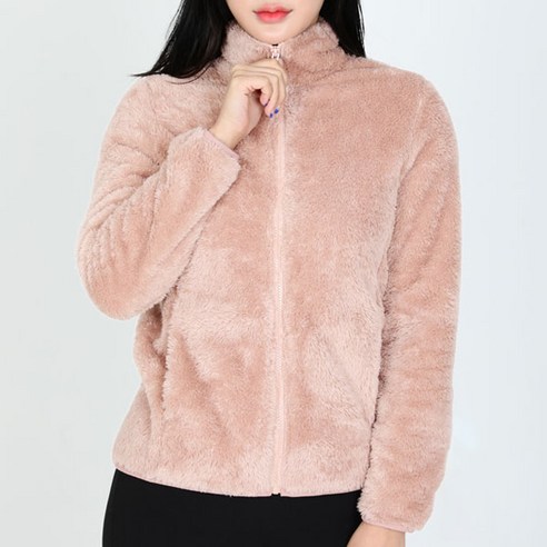 여성 포근한 겨울철 후리스 자켓