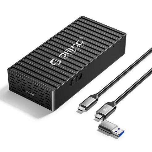 오리코 M.2 NVMe/SATA 2in1타입 USB3.2 Gen2 20Gbps/40Gbps 외장SSD 케이스, 블랙, 20Gbps+2 in 1 케이블