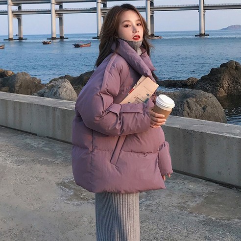 겨울 짧은 면화 패딩 자켓 여성 한국어 스타일 학생 홍콩 스타일 새로운 느슨한 코튼 패딩 코트 유행
