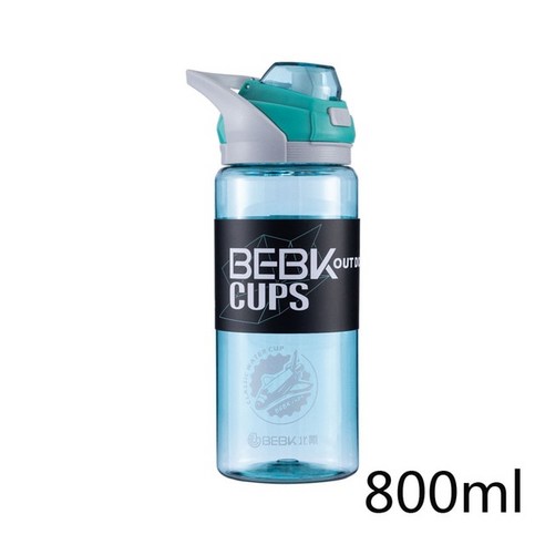 FREELIFE 원터치 빨대컵 야외 피트니스 물병 대용량 스포츠 휴대용 UY-525, Green 800ml-749